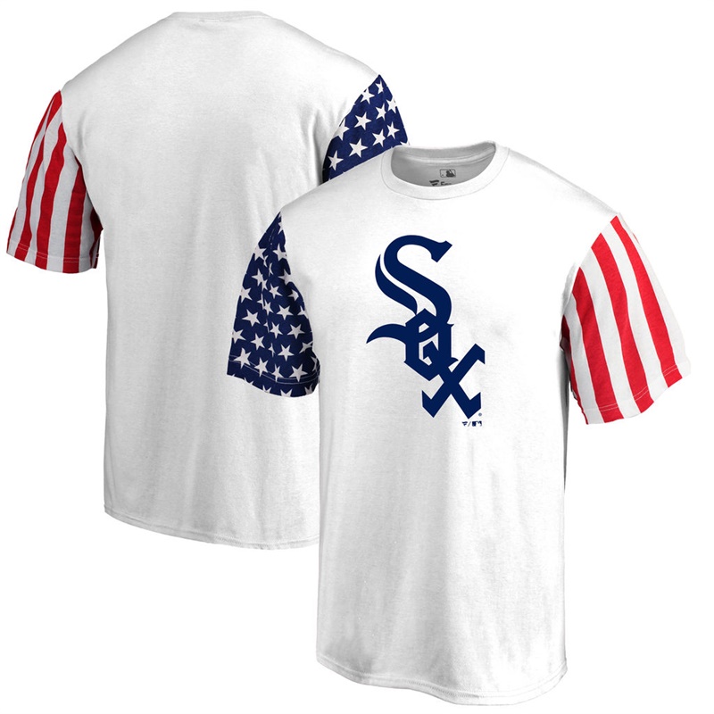 Chicago White Sox White Stars & Stripes T-Shirt -  Men