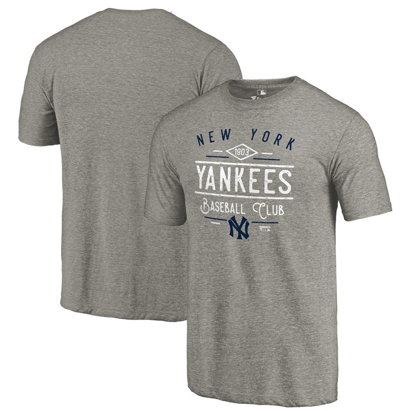 New York Yankees Gray Tri-Blend Doubleday T-Shirt - Men