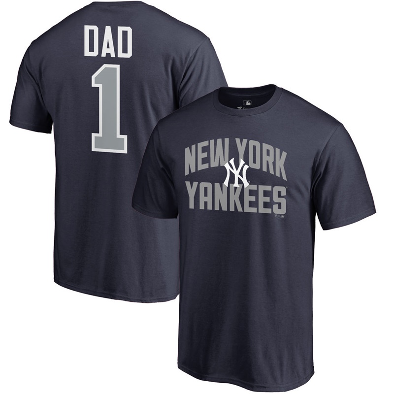 Men Big & Tall New York Yankees Dad #1 Navy T-Shirt