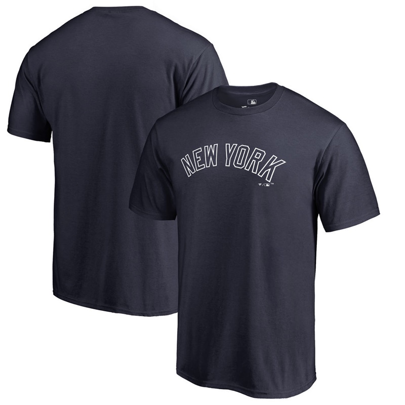 Men New York Yankees Big & Tall Team Wordmark Navy T-Shirt