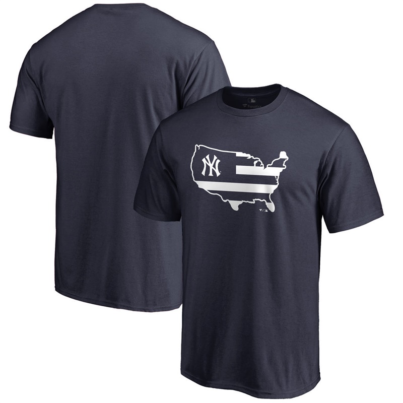 New York Yankees Navy Broad Stripes T-Shirt -  Men