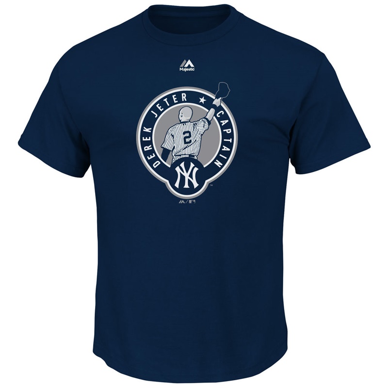 Men New York Yankees Navy Derek Jeter Number Retirement Day Logo T-Shirt