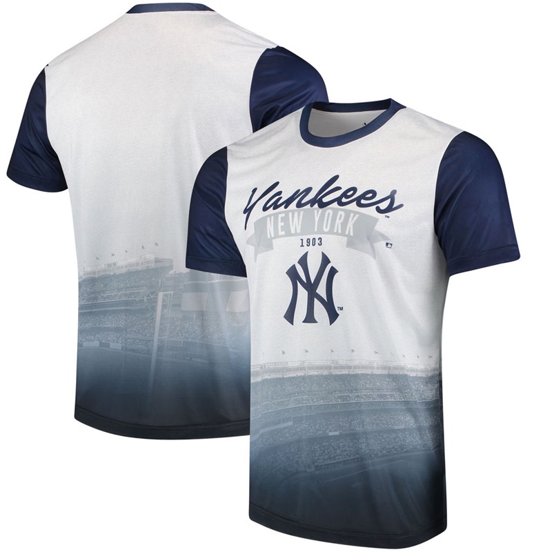 New York Yankees Navy Outfield Photo T-Shirt -  Men