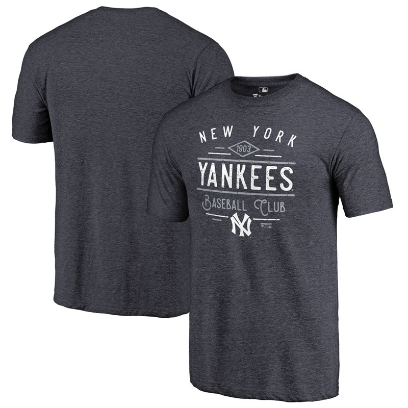 New York Yankees Navy Tri-Blend Doubleday T-Shirt - Men