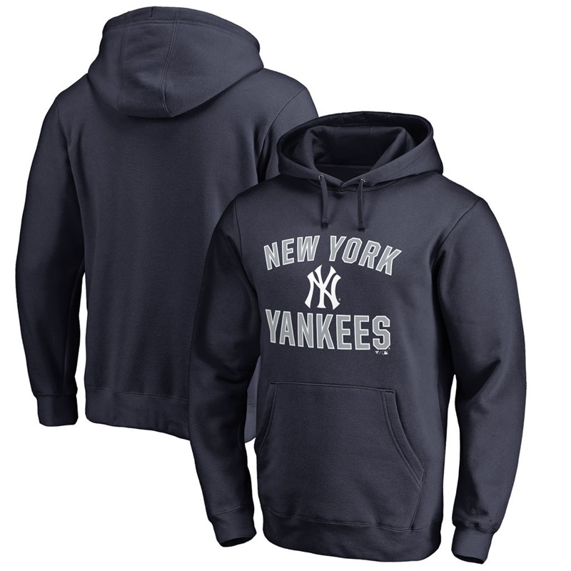 Men New York Yankees Navy Victory Arch Pullover Hoodie