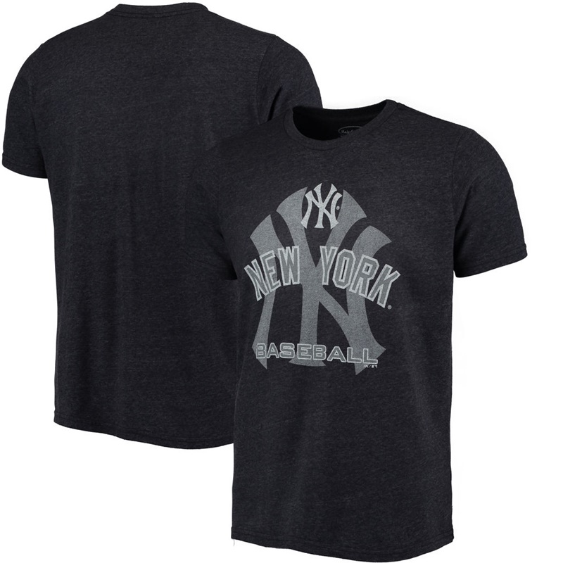 Men New York Yankees Navy Visionary Tri-Blend T-Shirt