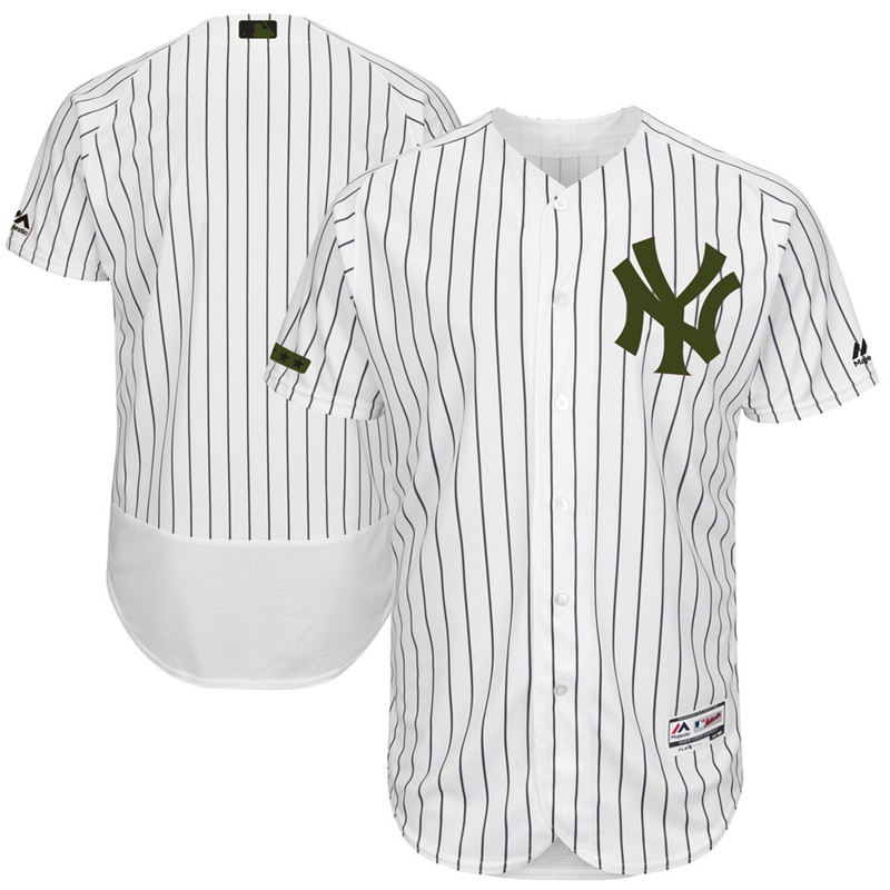 2017 Memorial Day Men New York Yankees White Flex Base Team Jersey