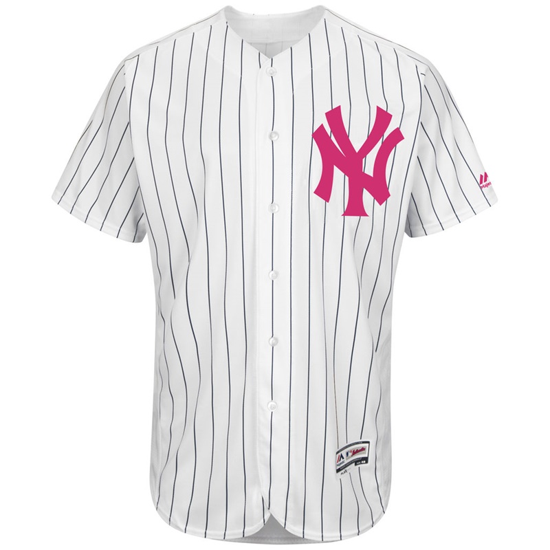 2017 Mother's Day Men New York Yankees White Flex Base Team Jersey