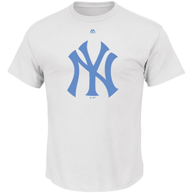 Men Father's Day Logo New York Yankees White T-Shirt