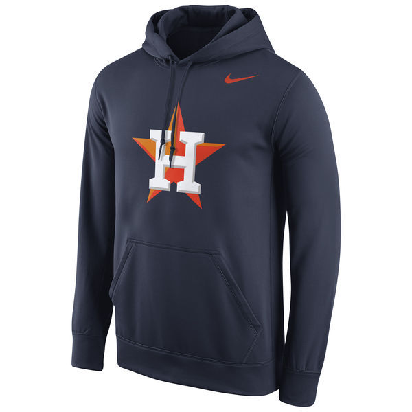 Men's Houston Astros Navy Primary Logo Fleece Pullover Hoodie