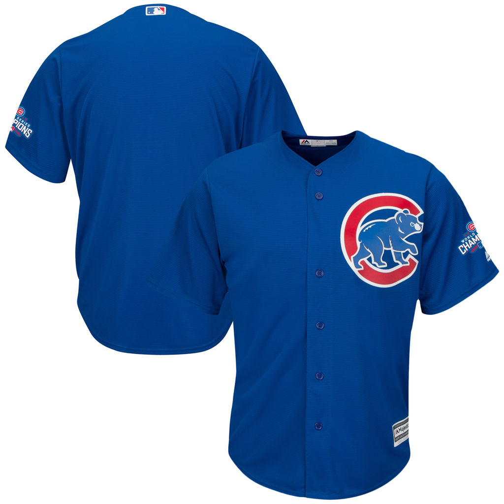 Men's Chicago Cubs Royal 2016 World Series Champions Cool Base Jersey