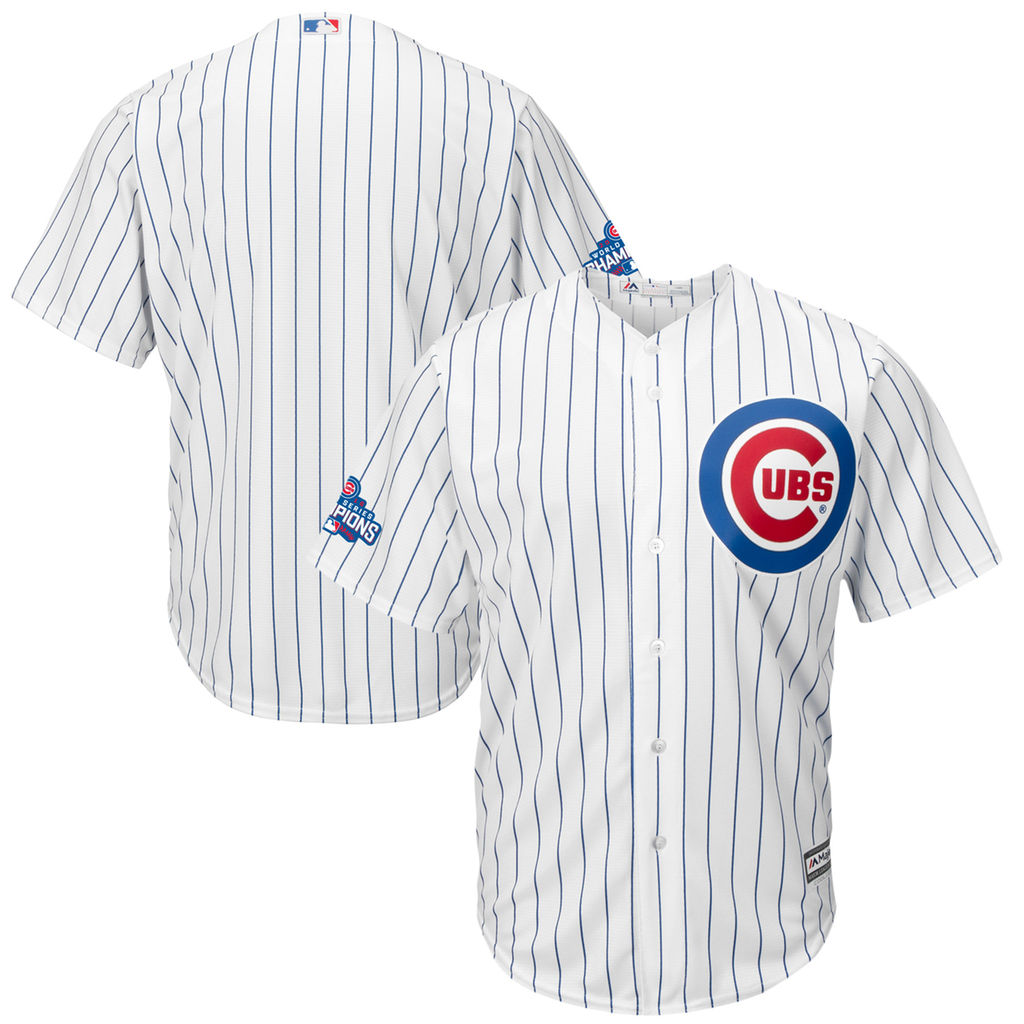 Men's Chicago Cubs White 2016 World Series Champions Cool Base Jersey