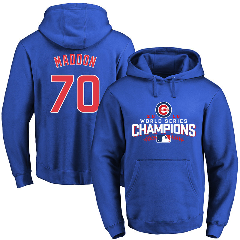 Men's Chicago Cubs Joe Maddon Royal 2016 World Series Champions Walk Pullover Hoodie