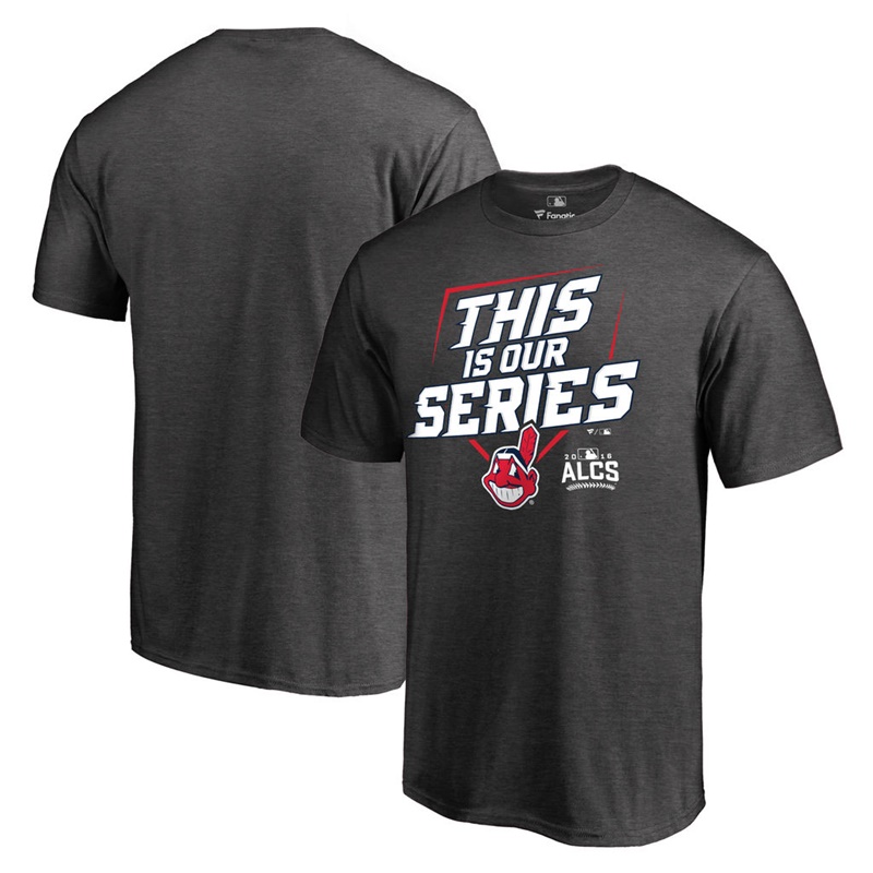 Mens Cleveland Indians Gray 2016 League Championship Series Participant T-Shirt