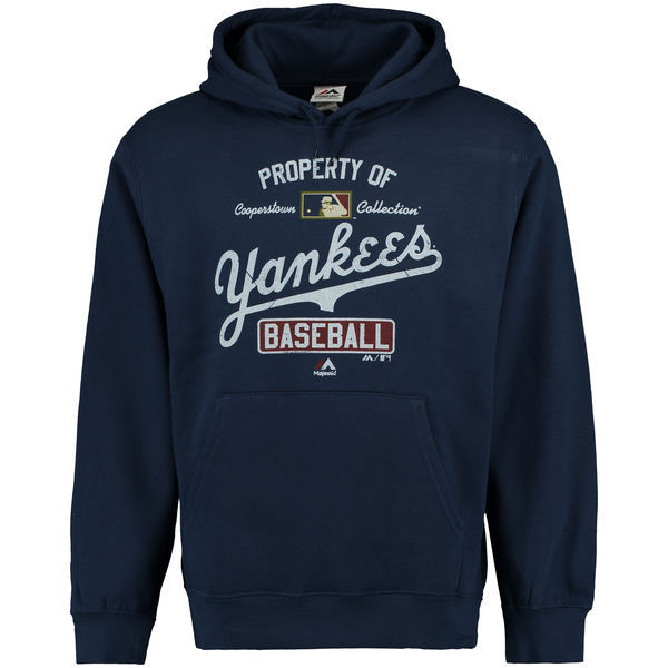 Men's New York Yankees Navy Baseball Fleece Pullover Hoodie