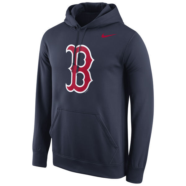 Men's Boston Red Sox Navy Primary Logo Fleece Pullover Hoodie