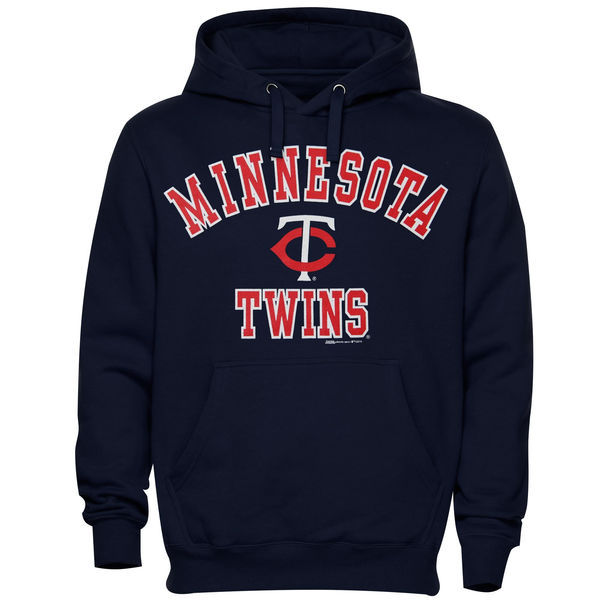 Men's Minnesota Twins Navy Stitches Fleece Pullover Hoodie