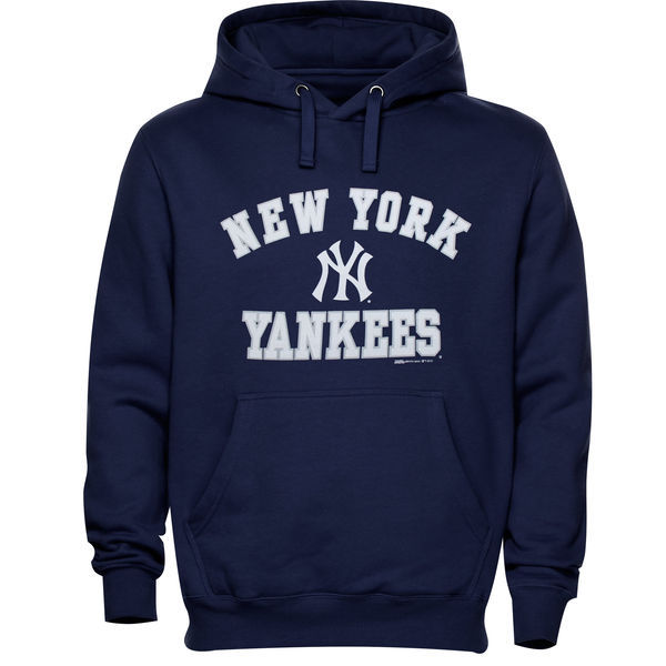 Men's New York Yankees Navy Throwback Fleece Pullover Hoodie