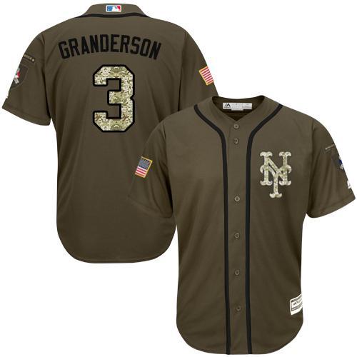 New York Mets #3 Curtis Granderson Olive Camo Stitched Baseball Jersey