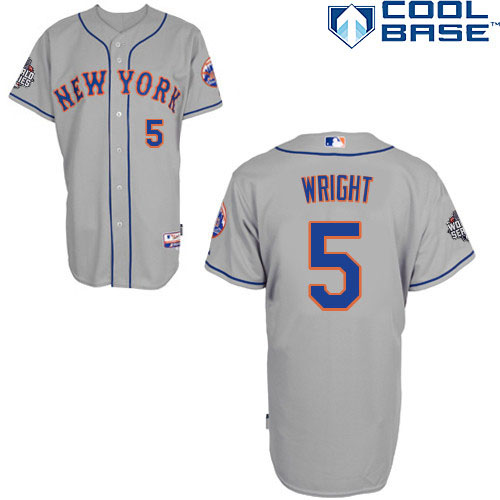 New York Mets #5 David Wright Gray Road Cool Base Jersey