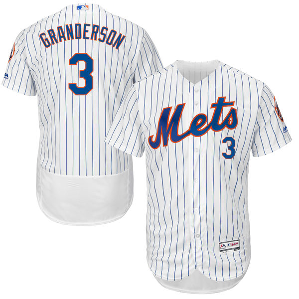 New York Mets #3 Curtis Granderson White Flexbase Authentic Collection Jersey