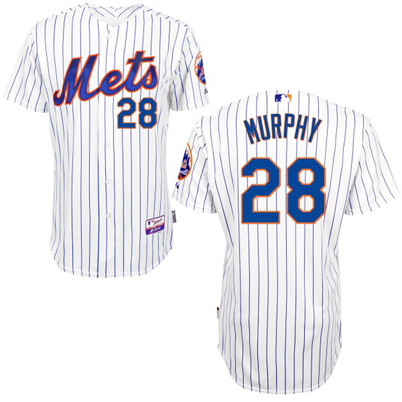 New York Mets #28 Daniel Murphy White Home Cool Base Jersey