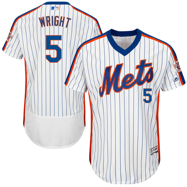 New York Mets #5 David Wright White Alternate Flexbase Authentic Collection Player Jersey