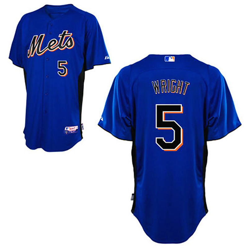 New York Mets #5 David Wright Navy Blue 2011 Cool Base BP Jersey