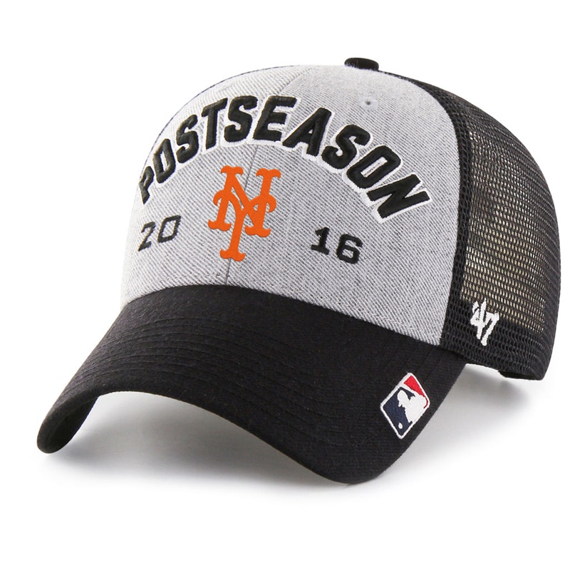 New York Mets Gray Black 2016 Postseason Tamarac Locker Room Adjustable Hat