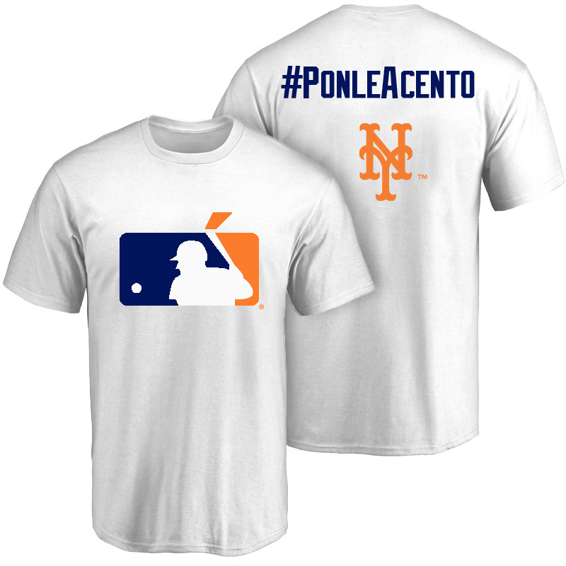 New York Mets White Hispanic Heritage Month PonleAcento T-Shirt