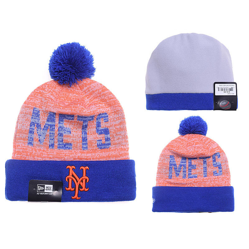 New York Mets Orange Craze 2016 Cuffed Knit Hat With Pom