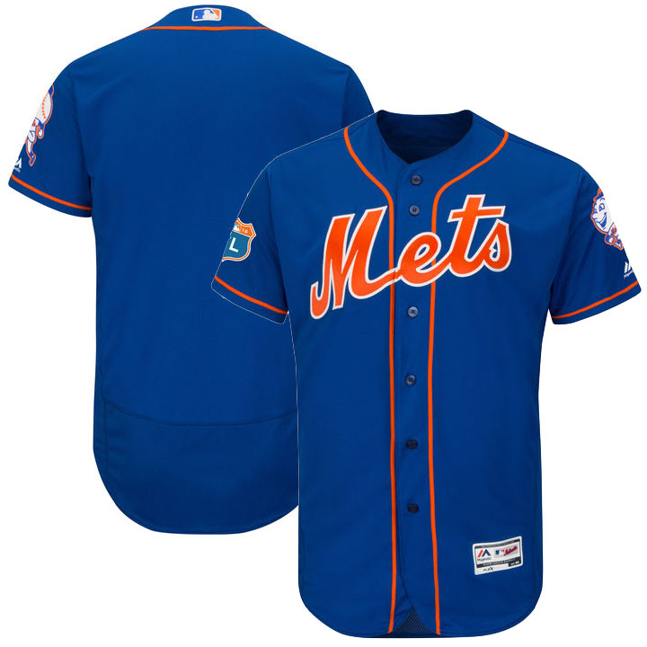 New York Mets Royal Spring Training Flexbase Authentic Collection Team Jersey