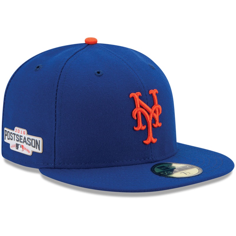 New York Mets Royal 2016 Postseason Side Patch 59FIFTY Fitted Hat