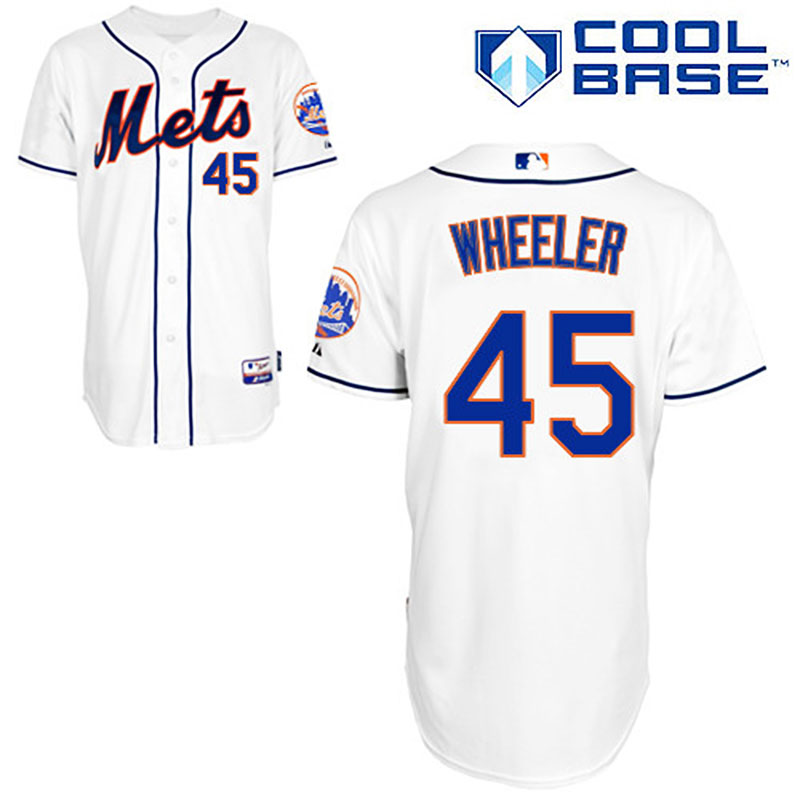 New York Mets #45 Zack Wheeler Men's Authentic White Alternate Majestic MLB Cool Base Jersey