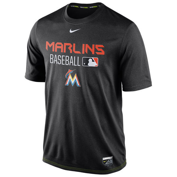 Miami Marlins Black Legend Team Issue Performance T-Shirt