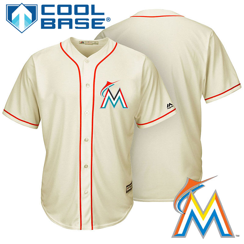 Miami Marlins Cream Cool Base Ivory Fashion Team Jersey