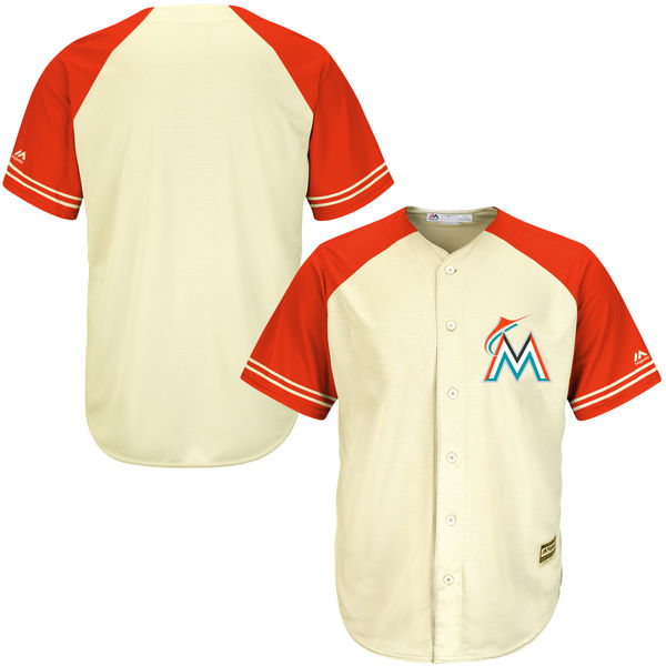 Miami Marlins Cream/Orange Cool Base Ivory Fashion Team Jersey