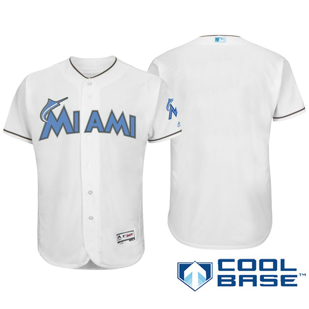 Miami Marlins 2016 Father's Day White Cool Base Team Jersey