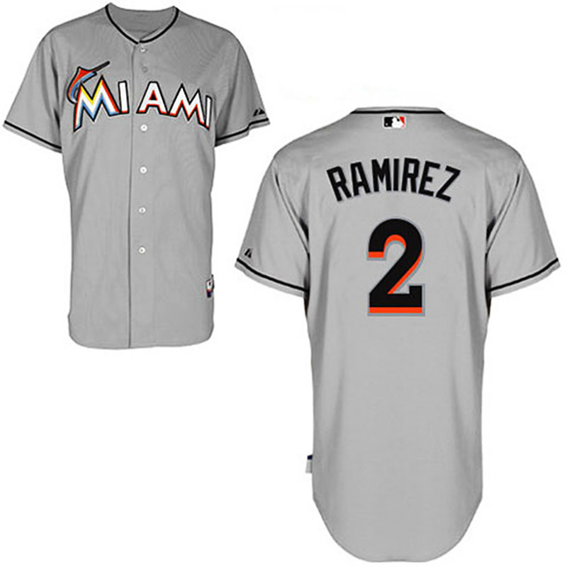 Miami Marlins #2 Hanley Ramirez Youth Grey Jersey