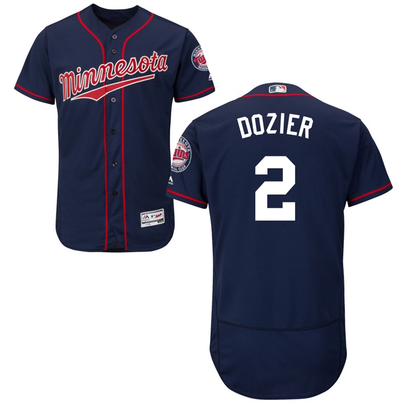 Minnesota Twins Brian Dozier #2 Alternate Navy Authentic Collection Flex Base Jersey