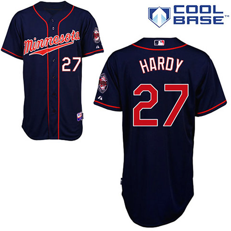 Minnesota Twins #27 J. J. Hardy Cool Base Navy Blue Jersey