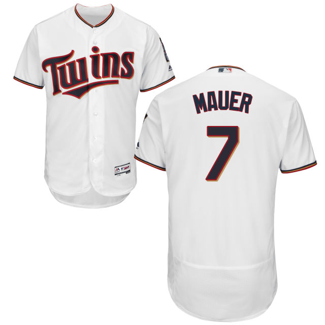 Minnesota Twins Joe Mauer #7 White Authentic Collection Flexbase Jersey