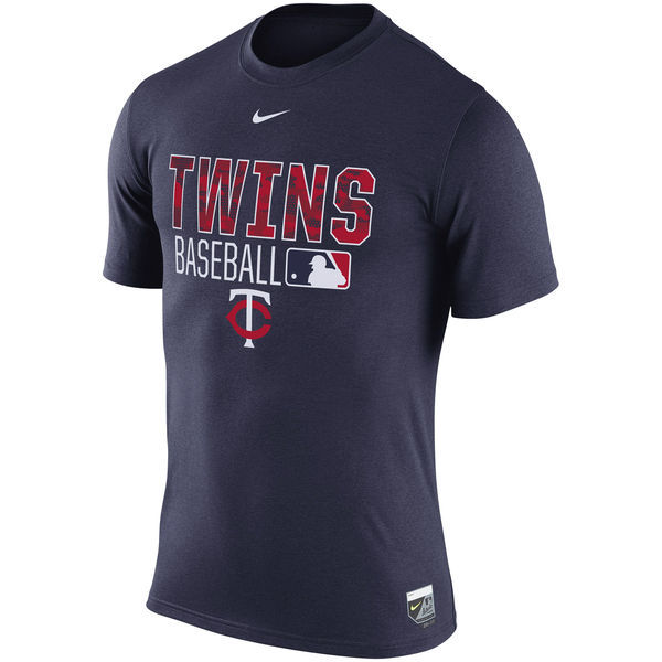 Minnesota Twins Navy Wordmark Issue Performance T-Shirt