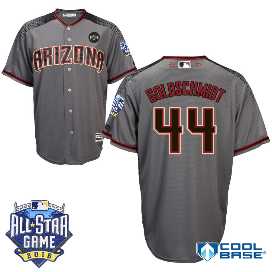 Arizona Diamondbacks #44 Paul Goldschmidt Gray 2016 MLB All Star Game Patch Cool Base Jersey