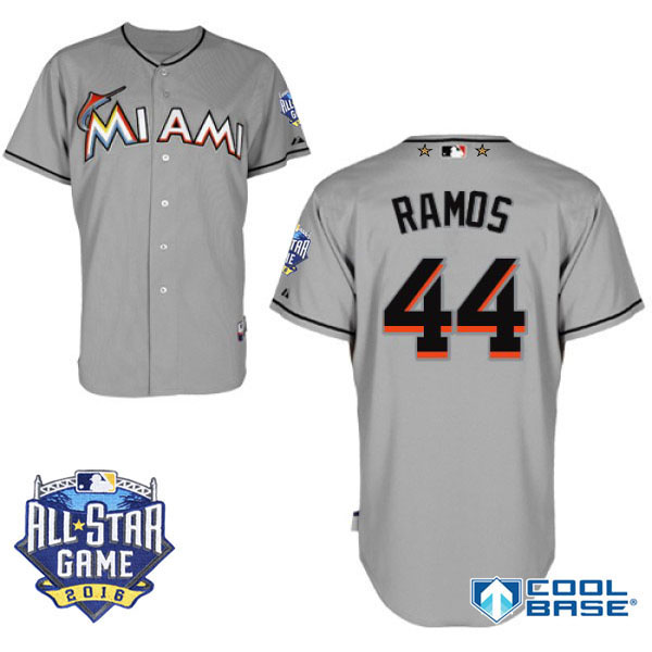 Miami Marlins #44 A.J. Ramos Gray 2016 MLB All Star Game Patch Cool Base Jersey