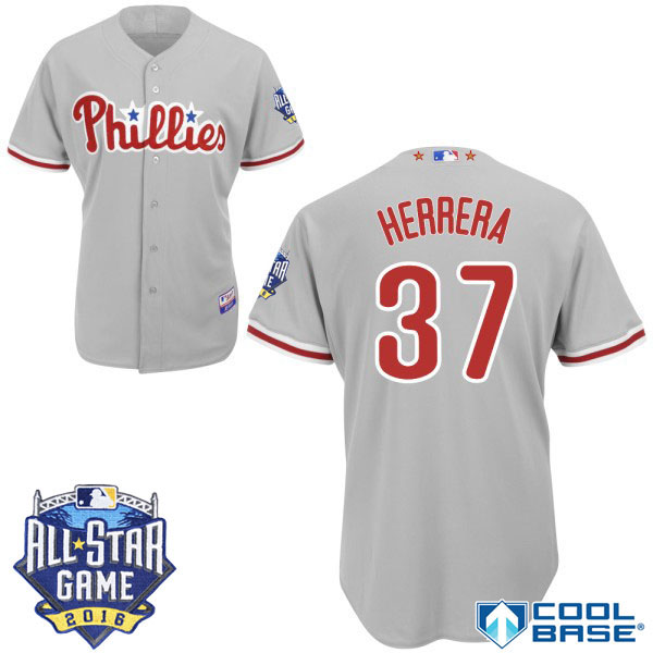 Philadelphia Phillies #37 Odubel Herrera Gray 2016 MLB All Star Game Patch Cool Base Jersey