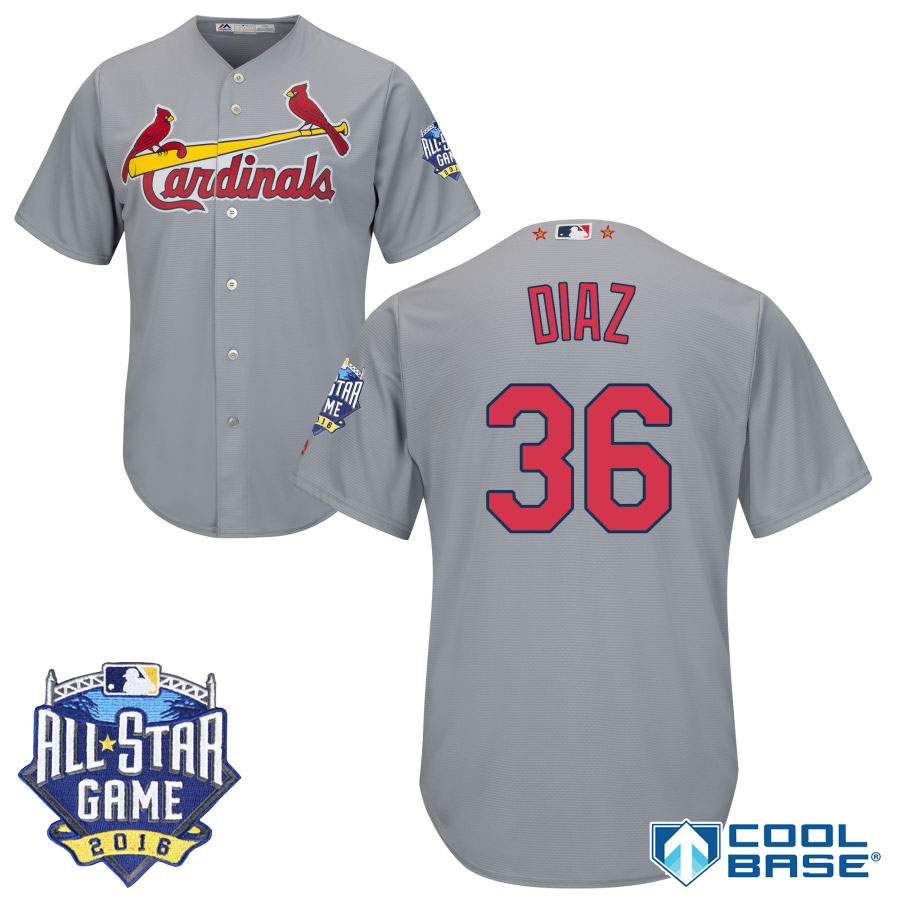 St. Louis Cardinals #36 Aledmys Diaz Gray 2016 MLB All Star Game Patch Cool Base Jersey