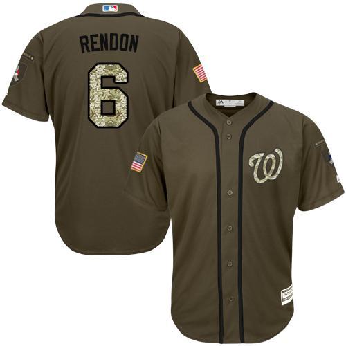 Washington Nationals #6 Anthony Rendon Olive Camo Stitched Baseball Jersey