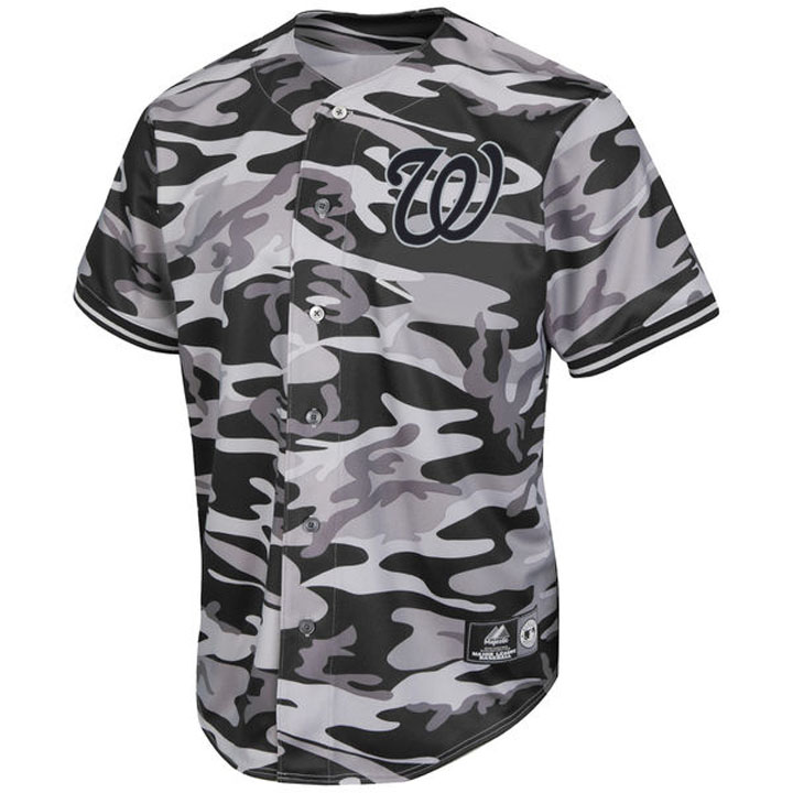 Washington Nationals Black Camo Fashion Jersey