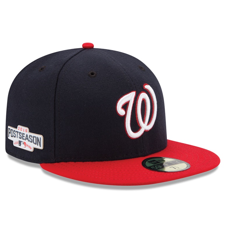 Washington Nationals Red/Black 2016 Postseason Side Patch 59FIFTY Fitted Hat